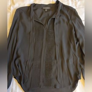 Banana republic black tuxedo blouse